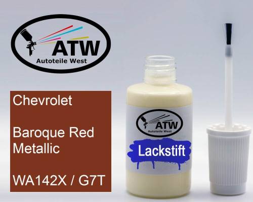 Chevrolet, Baroque Red Metallic, WA142X / G7T: 20ml Lackstift, von ATW Autoteile West.